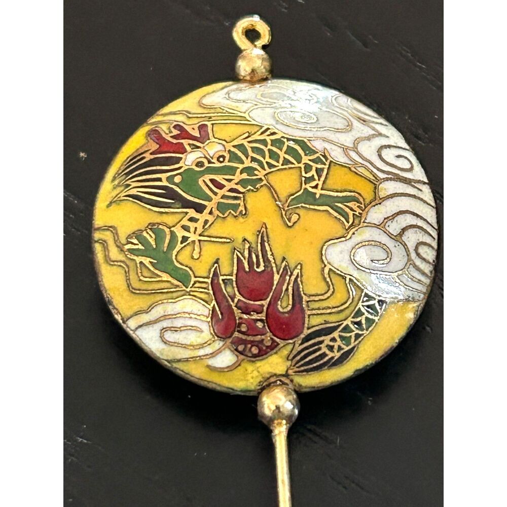 Vintage Chinese cloisonné stick pin